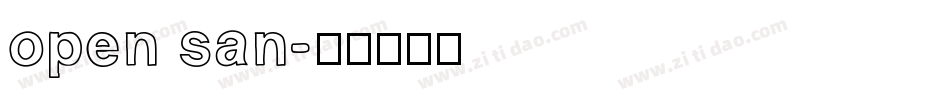 open san字体转换